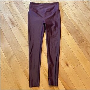 Noli Yoga Liquid Leggings in Wine Burgundy High Rise Size extra small